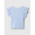SS BRANNANS RIB FLUTTER TOP BICOASTAL BLUE