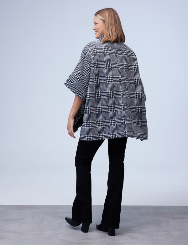 Poncho Zip NEGRO/BLANCO