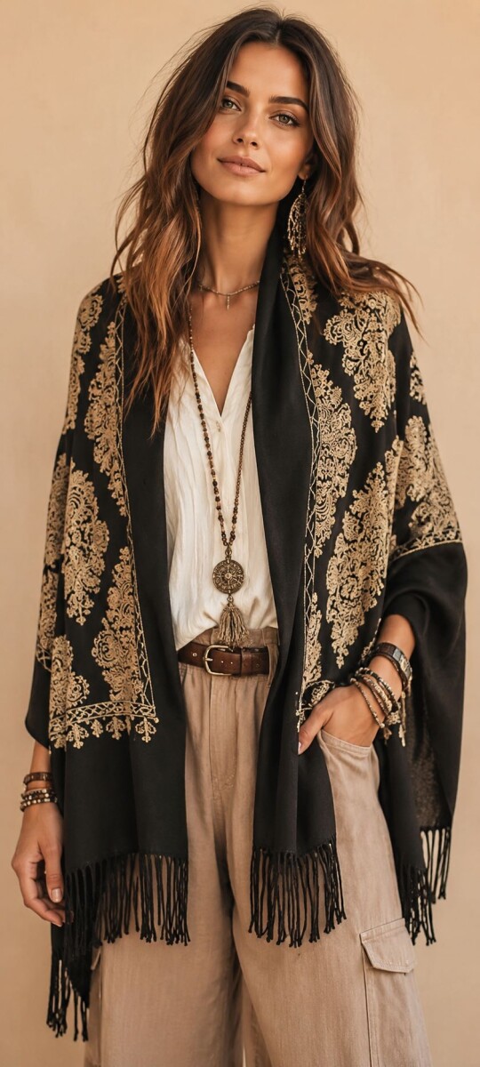 PASHMINA SIBILA - Negro 