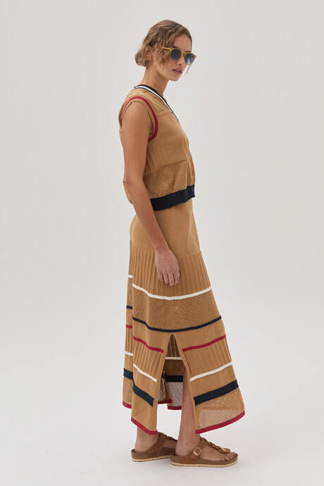 Falda Loren Camel