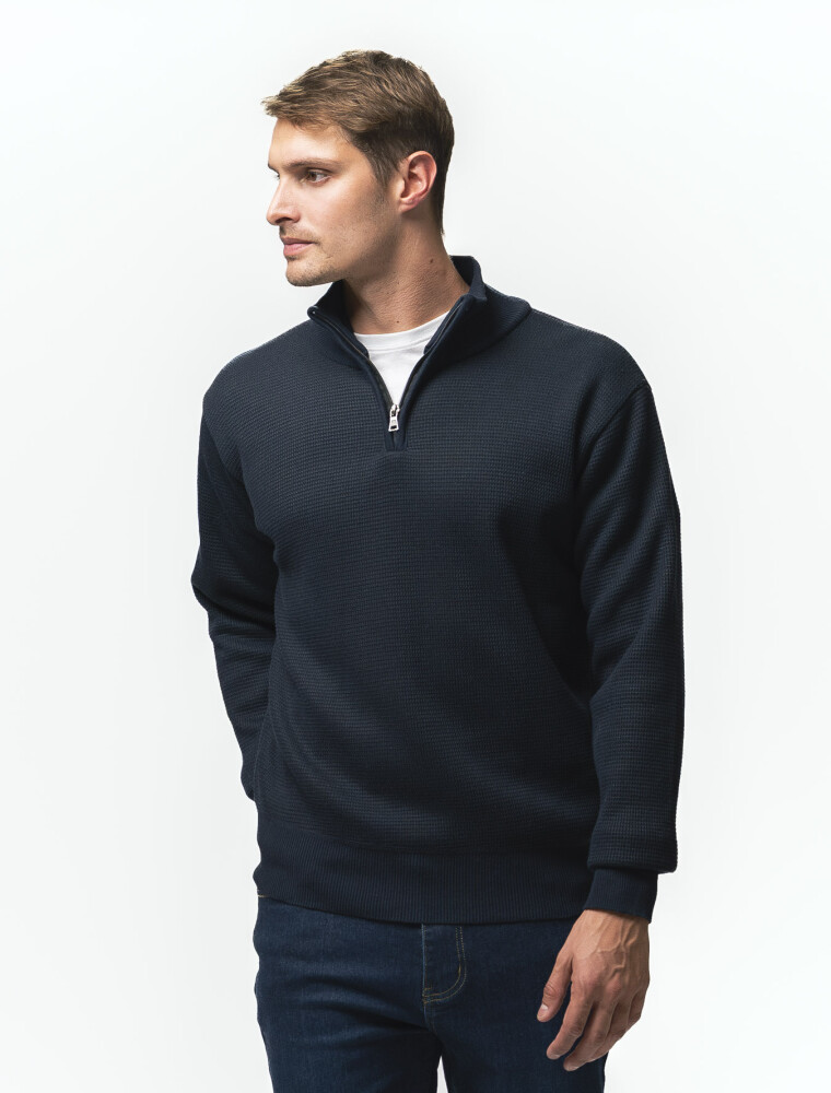 Sweater 1/2 Cierre PALERMO Marino