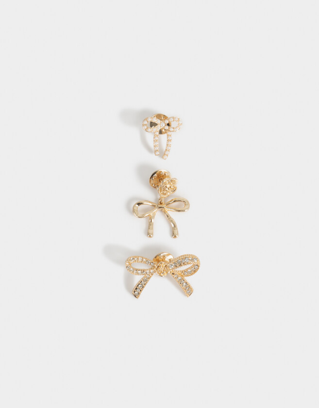 Prendedor Moño Set De Prendedores Moños - Dorado