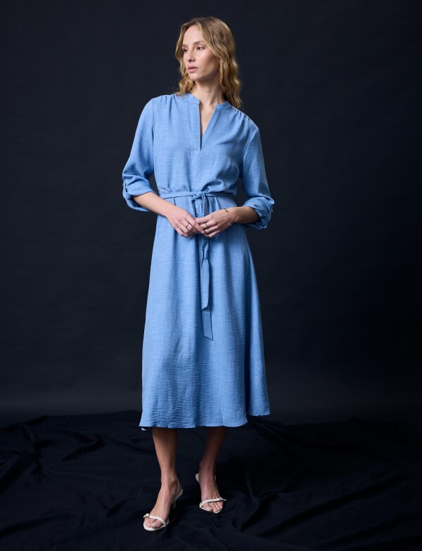 Vestido Maxi CELESTE OSCURO