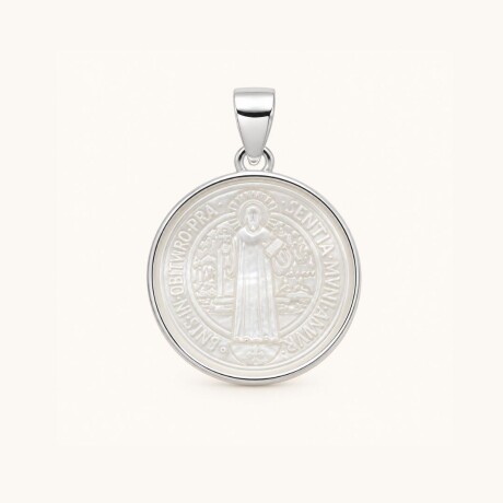 Medalla San Benito Nacar - Plata 925 Medalla San Benito Nacar - Plata 925