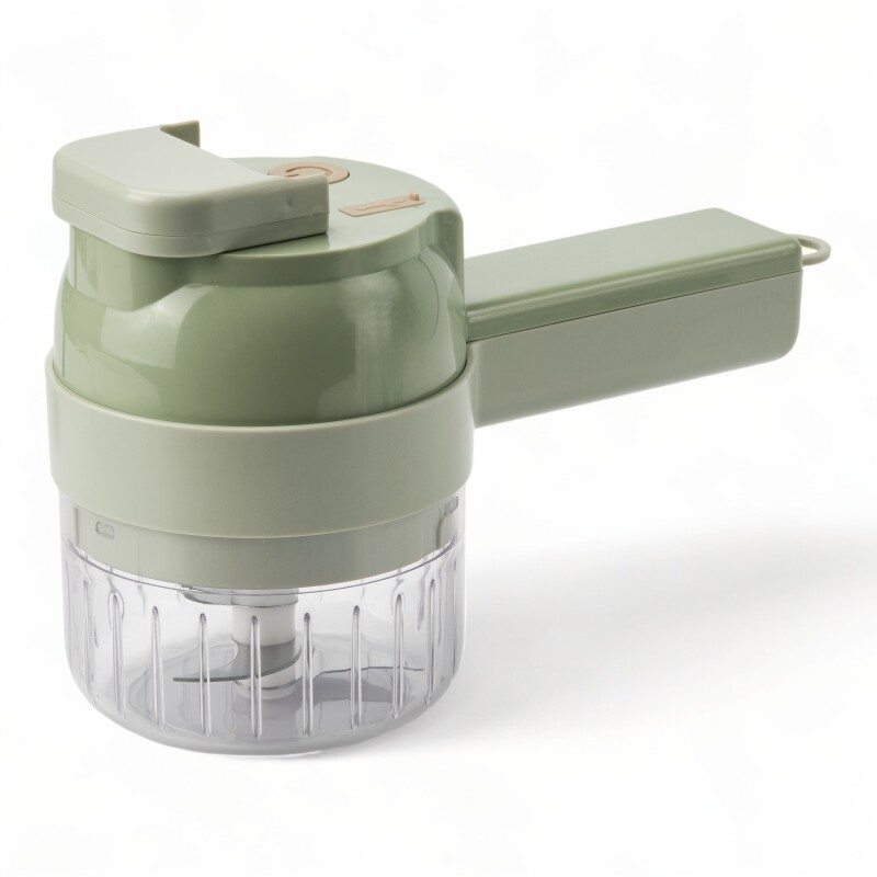 Mandolina Eléctrica Procesadora Verduras 3 En 1 Usb Picador Verde