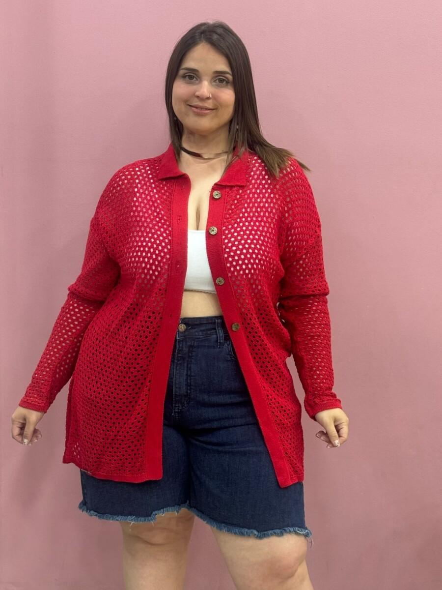 Camisa Demi - Roja manga larga 