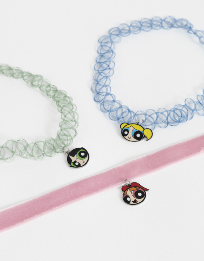 Collares Infantiles Set De Collares Para Compartir "chicas Superpoderosas" - Combinacion Multicolor