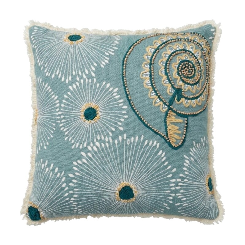 COJIN CUAD VERDE ESTAMP 45X45CM Unica