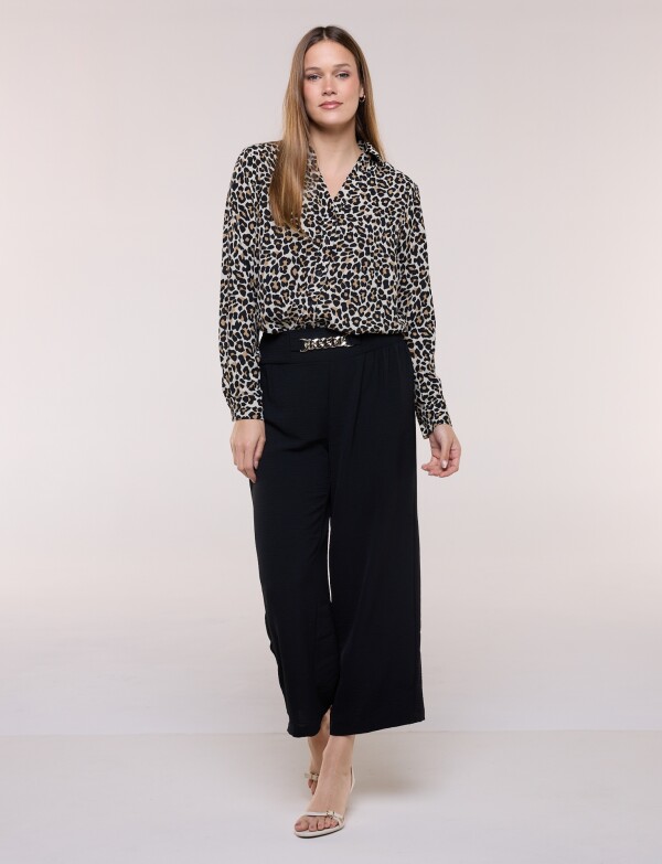 Camisa Gasa Print MULTI/BEIGE