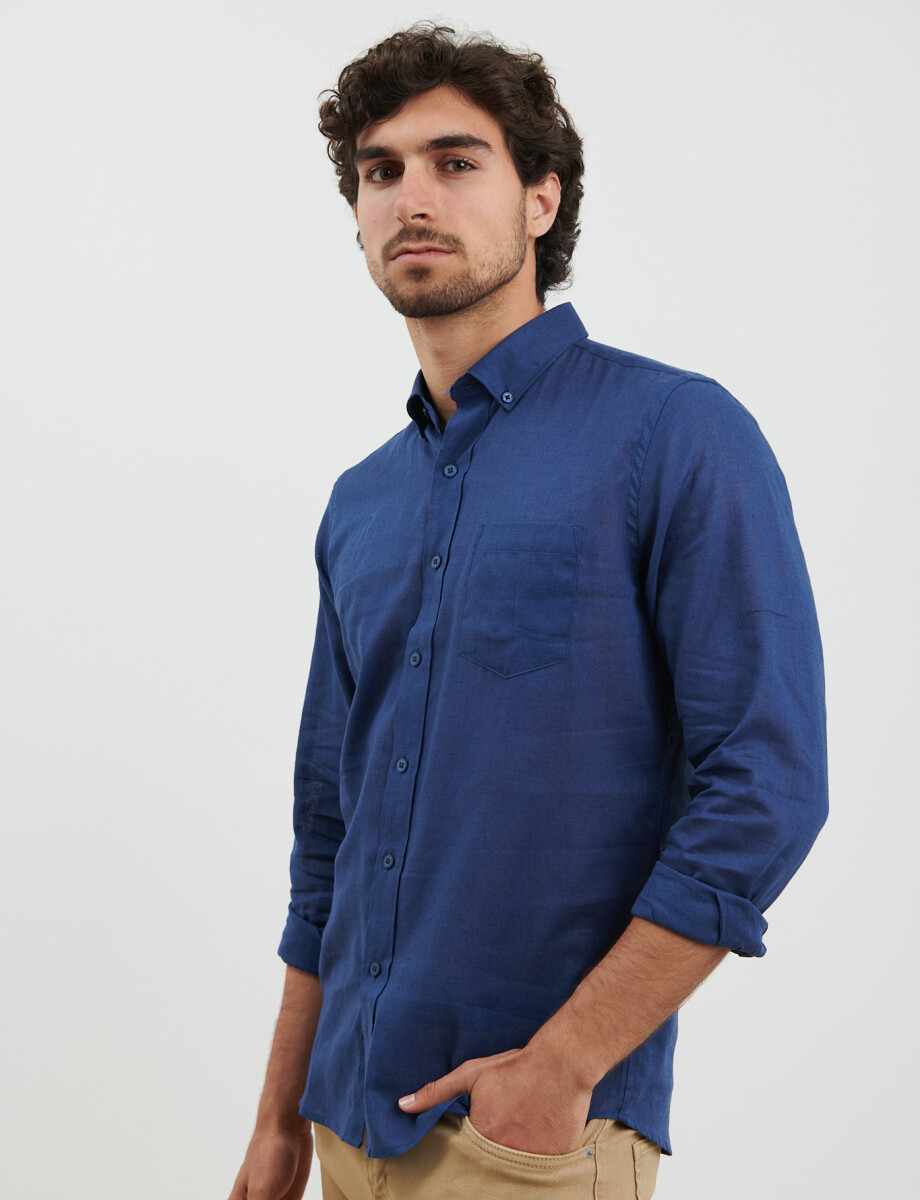 012583 CAMISA HARRY Azul Piedra