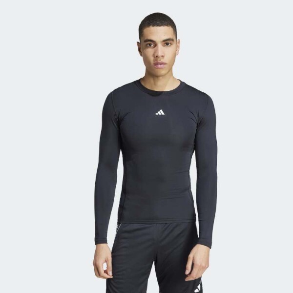 Remera Adidas Manga Larga Techfit Negro