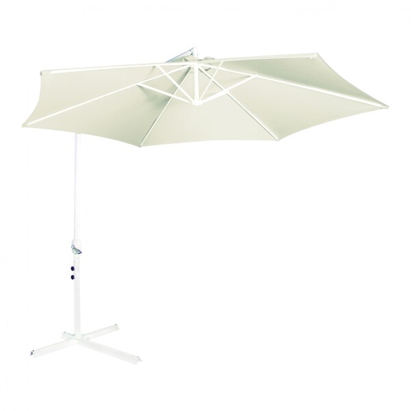 SOMBRILLON LATERAL JARDIN MALIBU 3 METROS BEIGE BLANCO