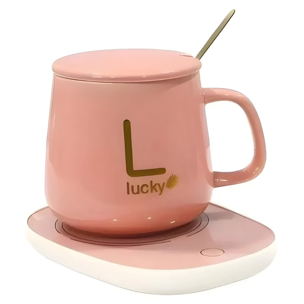 Taza De Café Té Eléctrica Usb 55 Grados Caja Obsequio - Color Rosa 