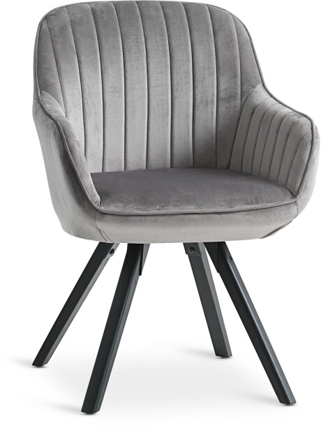 Sillón ONSEVIG 1 cuerpo terciopelo gris/negro Sillón ONSEVIG 1 cuerpo terciopelo gris/negro
