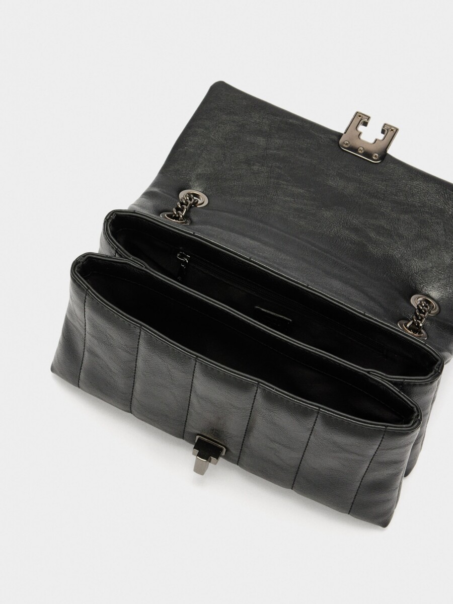 Bolso De Hombro Acolchado negro