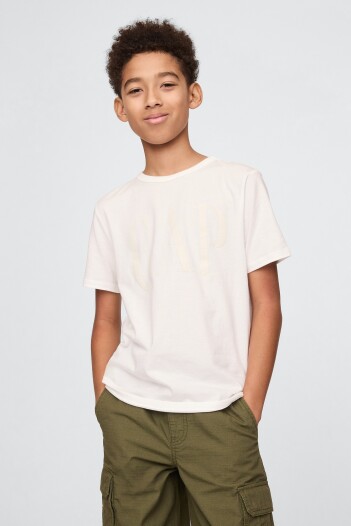 Remera Logo Gap Niño New Off White