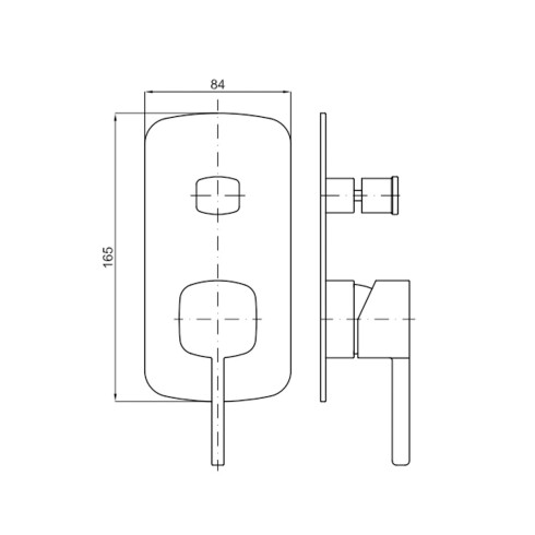 Griferia De Ducha De Empotrar Monocomando Cromo Noken Concept CROMO