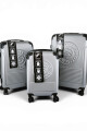Set de 3 valijas ABS (fibra) de 20", 24" y 28" Gris
