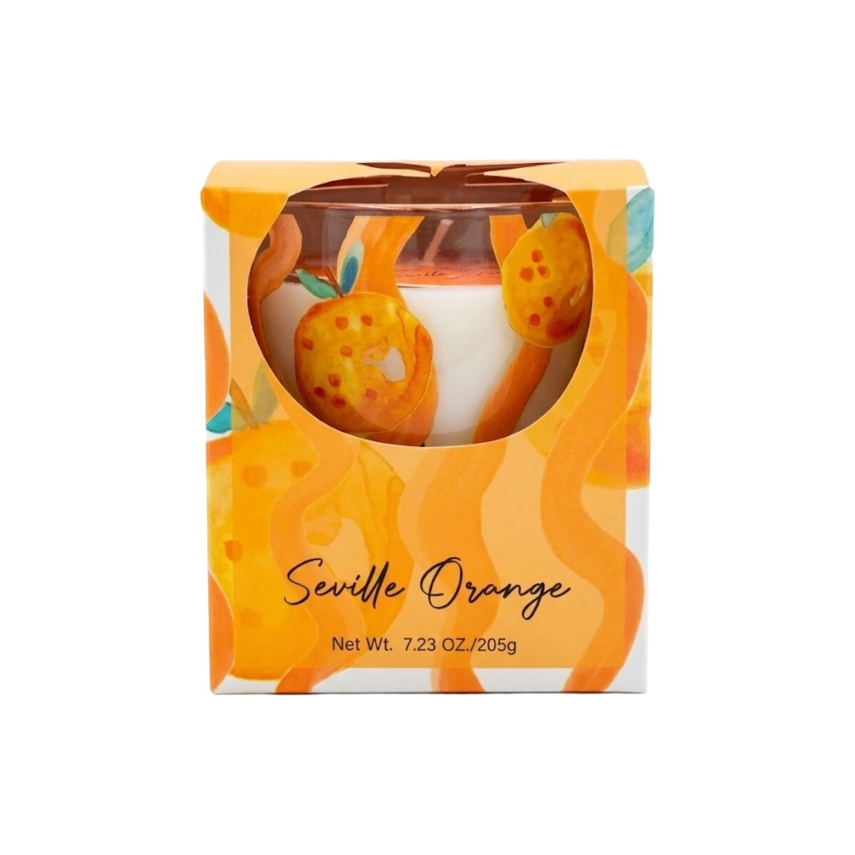 VELA AROMATICA ORANGE 8X9CM 