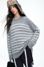 SWEATER RAYAS Gris