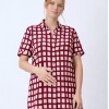 Camisa Maternal Pupa – Viscosa suave con bolsillos prácticos Estampa Borgoña