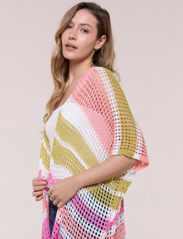 Kimono Calado MULTI/CORAL