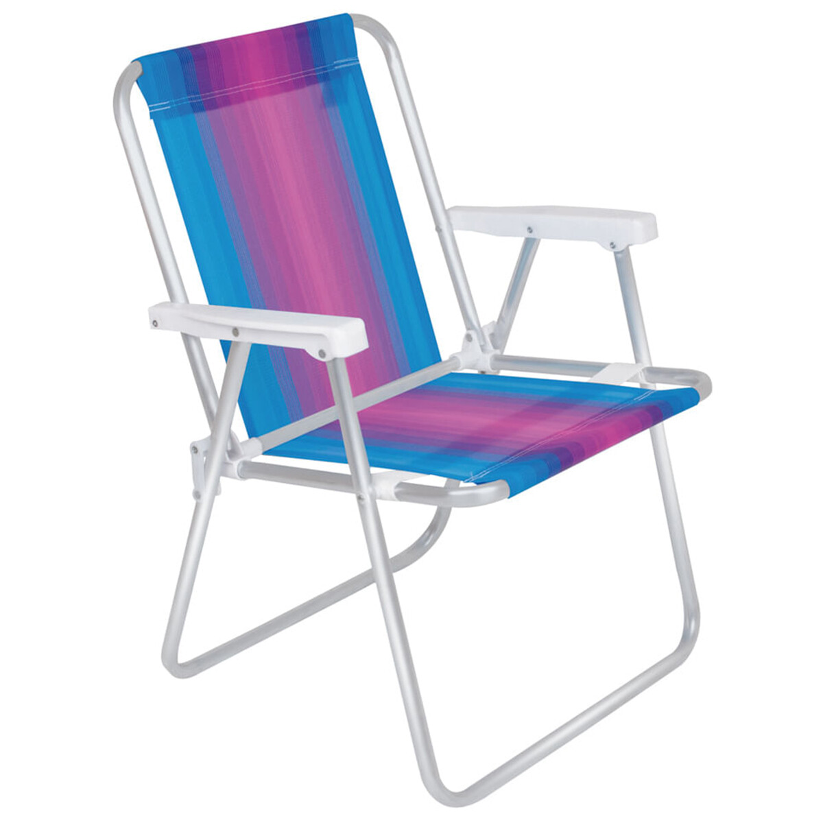 Silla Alta Aluminio Clásica A Rayas - ROSA 