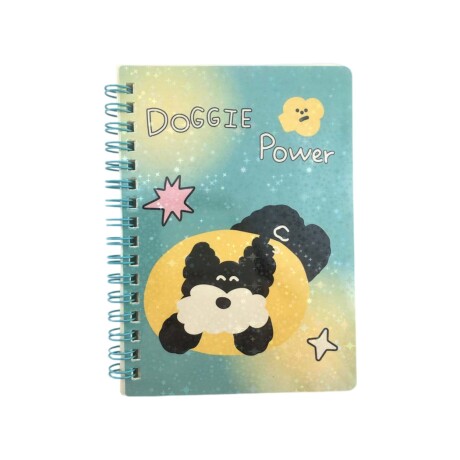 Libreta perrito holograma bagel