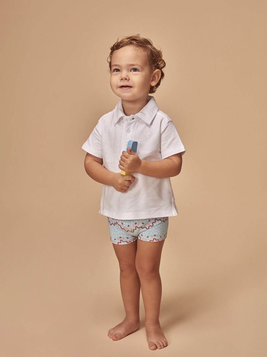 Bañador Estampado Ondas Azul Talco