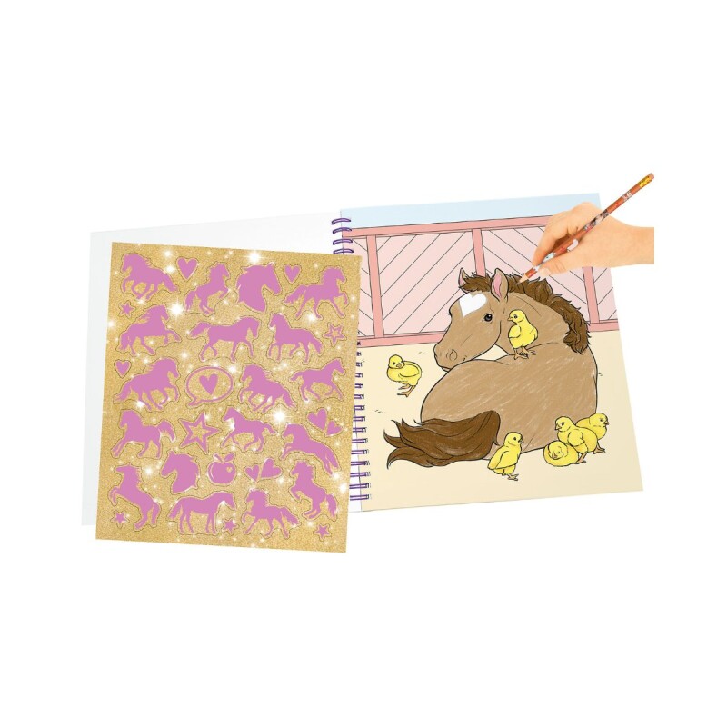 Libro para colorear con lentejuelas - Miss Melody Libro para colorear con lentejuelas - Miss Melody