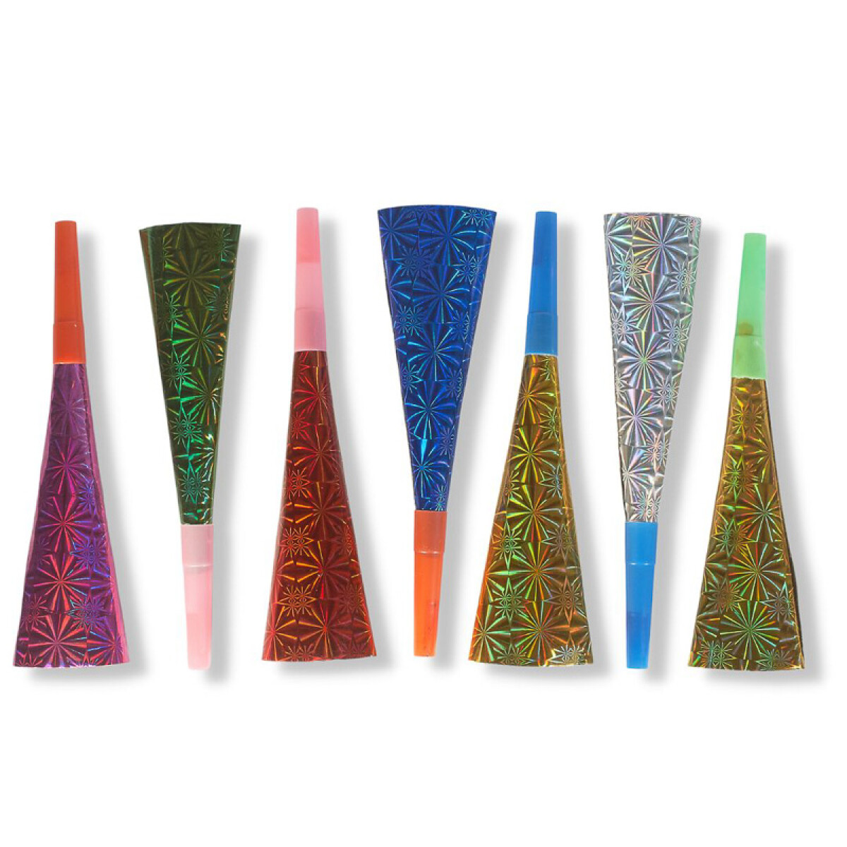 3X2 OUTLET Corneta cotillon metalizada x8 piezas - 3x2 Outlet Corneta Cotillon Metalizada X8 Piezas 