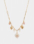 Collares Cortos Con perlas Collar Corto Multi Dije Con Perla - Dorado