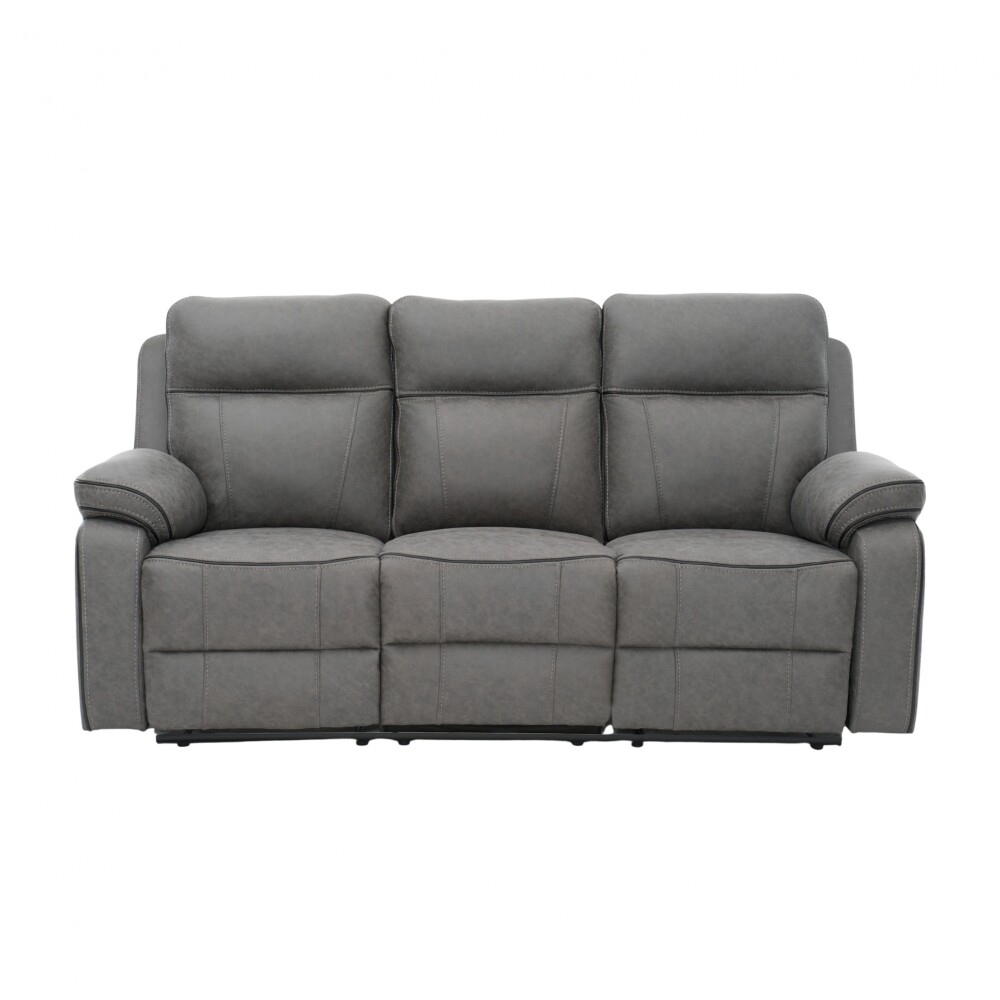 Sillón Recliner Apollo - 3 Cuerpos Marrón Gris