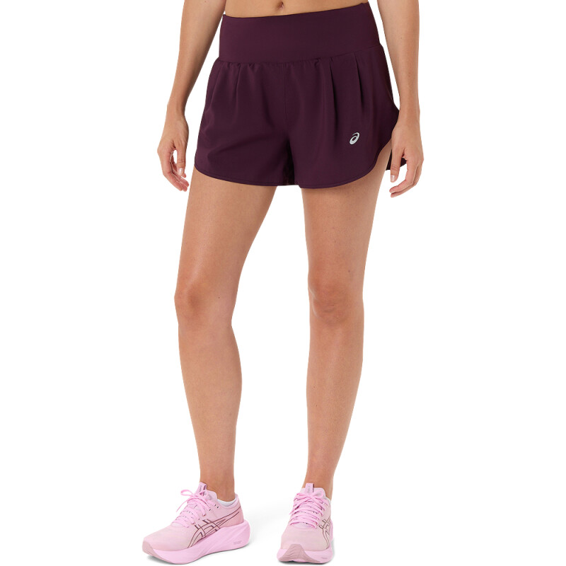 Short Running Road 3.5In Mujer Dark Aubergine