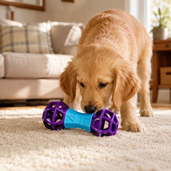 Juguete Morder Perros Gatos Limpieza Dental Golosinas Premio Color Celeste Violeta