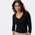 BLUSA ML FEM PRETO ESCURO