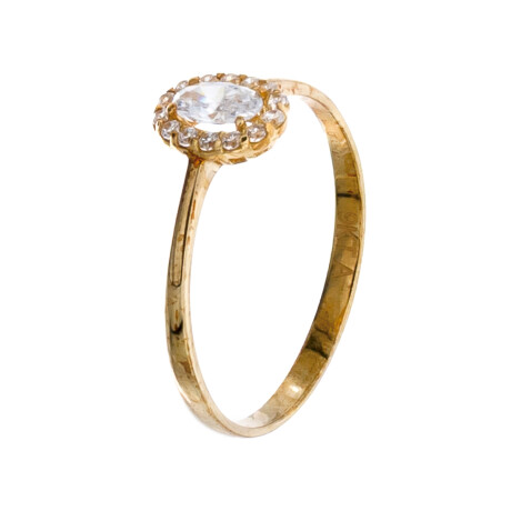 Anillo de oro 9 ktes y circonias, LADY DI. Anillo de oro 9 ktes y circonias, LADY DI.