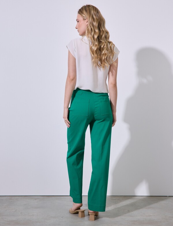 Pantalon Hebilla & Boton VERDE