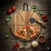 Tabla de Madera con Cortador para Pizza Tabla de Madera con Cortador para Pizza