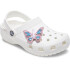 Jibbitz Faux Leather Pink Butterfly Multicolor