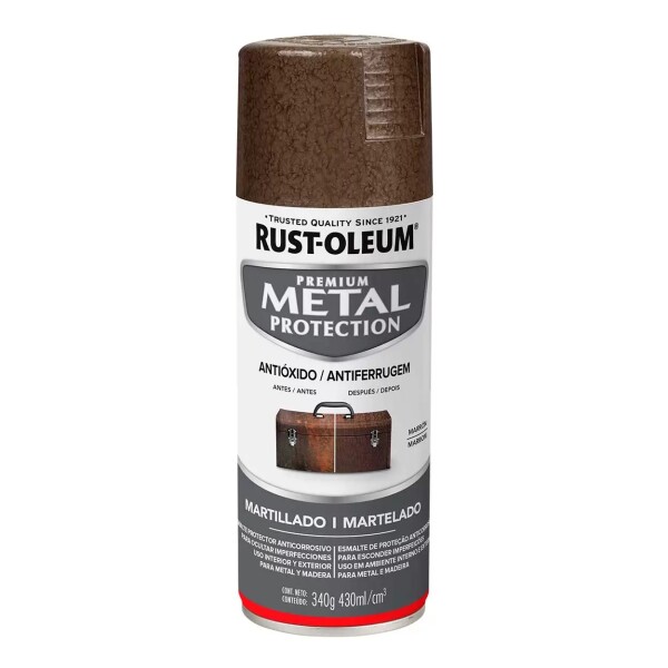 Esmalte Aerosol Metal Protection Marrón Martillado 340g Rust-Oleum Esmalte Aerosol Metal Protection Marrón Martillado 340g Rust-Oleum