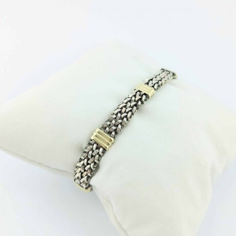 Pulsera de plata 925 con double de oro 18k. Modelo, ETNA. Pulsera de plata 925 con double de oro 18k. Modelo, ETNA.