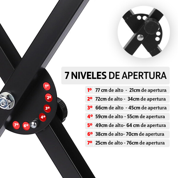 Soporte Piano Teclado Organo Musica Tijera Pie Regulable Plegable Imback Color Negro Soporte Piano Teclado Organo Musica Tijera Pie Regulable Plegable Imback Color Negro