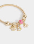 Pulseras Infantiles Con flores Pulsera Infantil Dijes Flor Y Abeja - Dorado