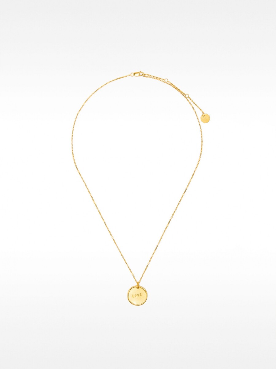 Collar Con Medalla - Plata De Ley 925 dorado