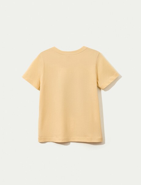 CAMISETA BÁSICA INFANTIL CON ESTAMPA AMARILLO