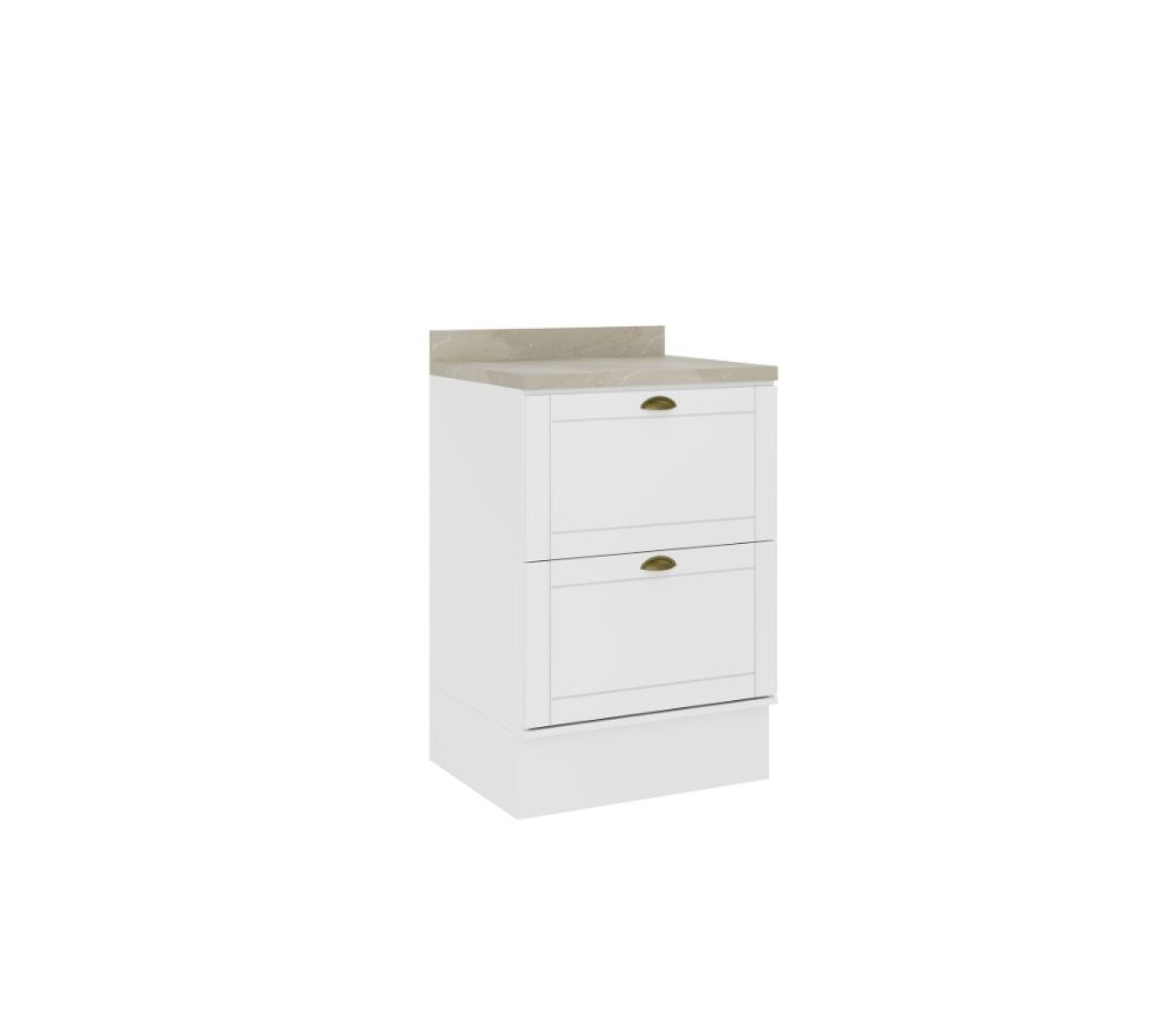 Bajo Mesada Americana con cajones 60cm Blanco