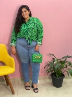 Camisa Sabana Verde print