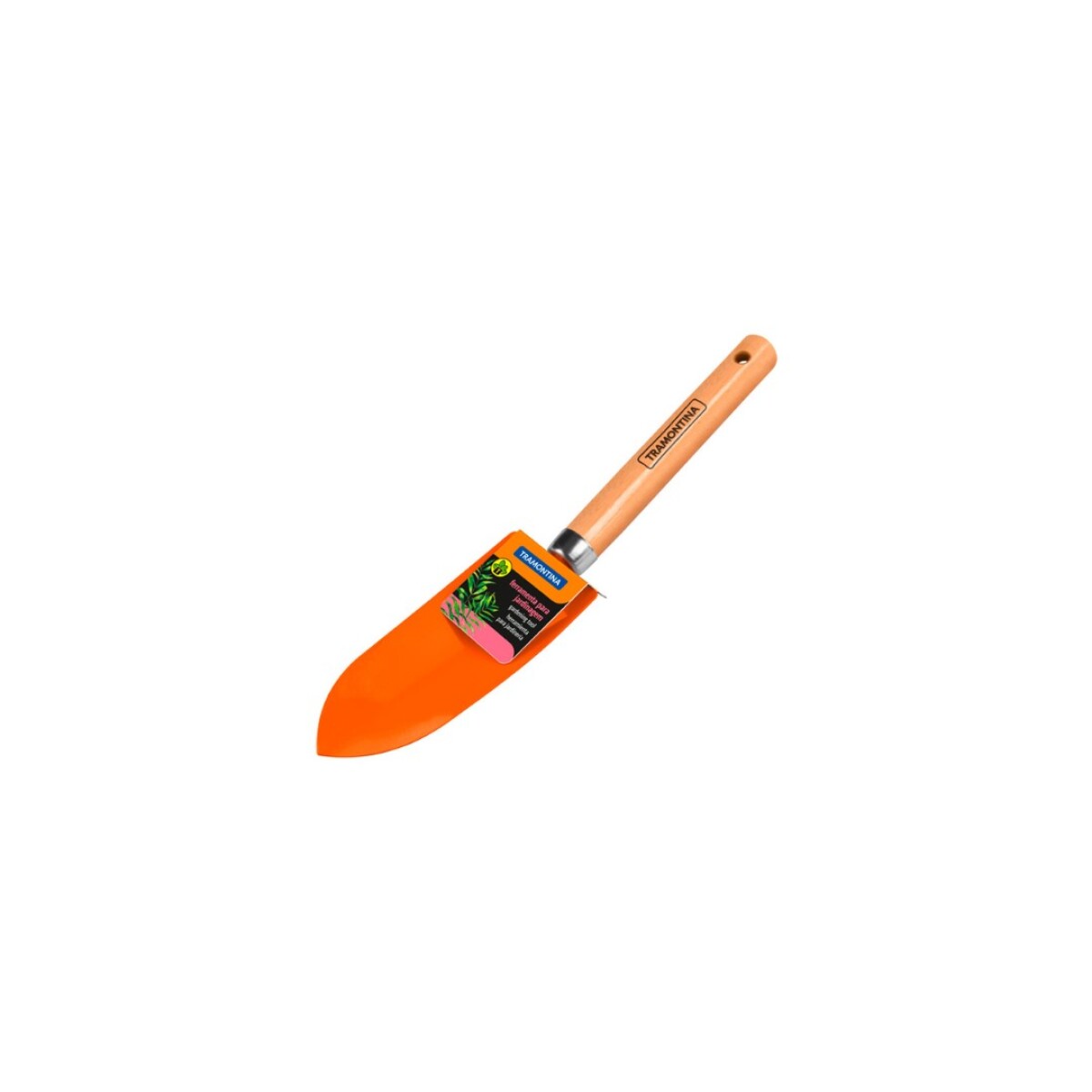 PALA DE JARDIN ANGOSTA CON MANGO 30CM TRAMONTINA - NARANJA 