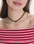 Collares Cortos Vintage Collar Con Dije De Corazón - Dorado
